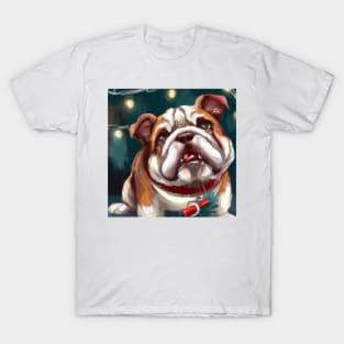 Cute Bulldog Drawing T-Shirt